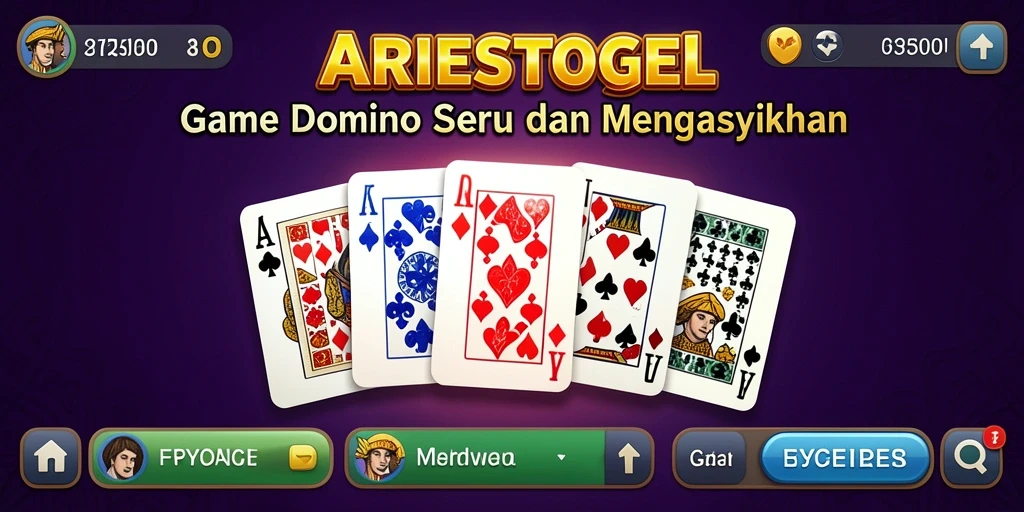Screenshot gameplay ARIESTOGEL menampilkan aksi seru permainan Domino.