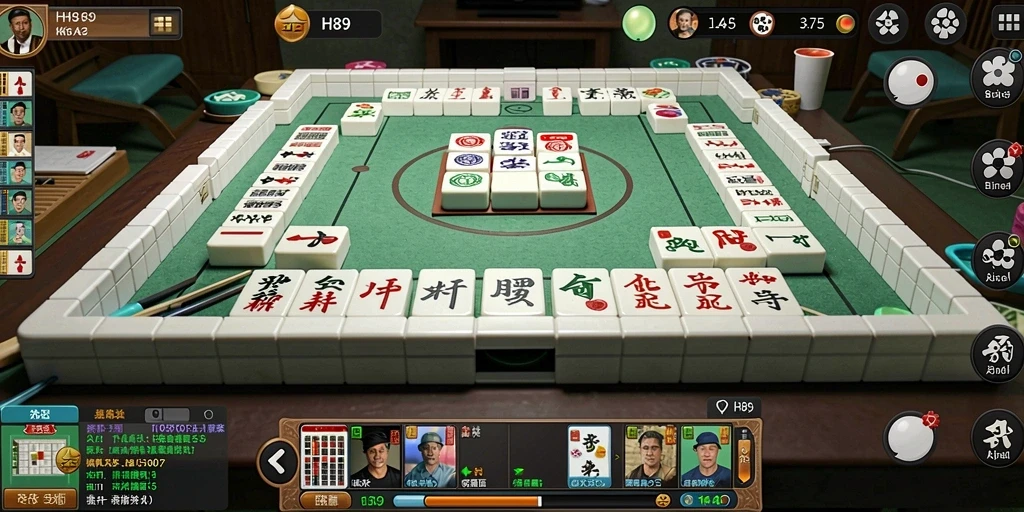 Tampilan menarik gameplay H89 dengan strategi Mahjong yang seru.