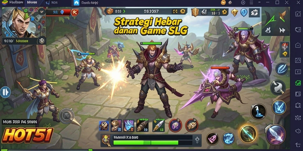 Tampilan screenshot HOT51 menunjukkan strategi yang dinamis dan grafis menarik.