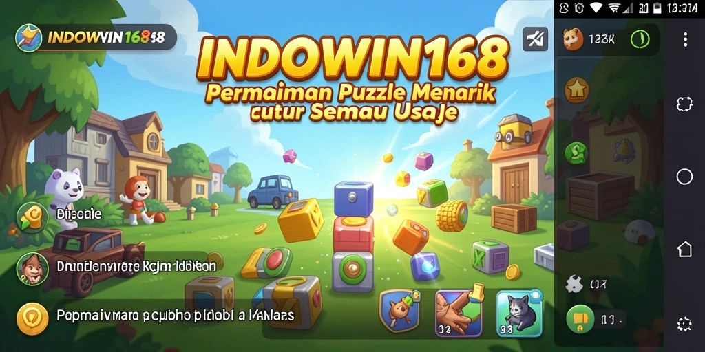 Tampilan gameplay menarik dari INDOWIN168 dengan berbagai puzzle menantang.