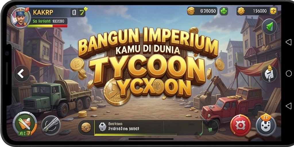 Tampilan gameplay KAKRP yang menarik dengan elemen Tycoon yang mendebarkan.