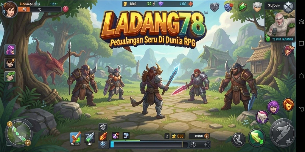 Screenshot gameplay <strong>LADANG78</strong> menampilkan pertarungan seru antara karakter dan monster.