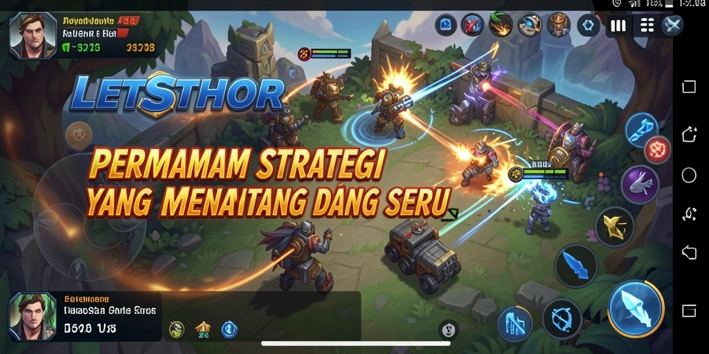 Tangkapan layar menunjukkan aksi pertempuran strategis dalam LETSTHOR.