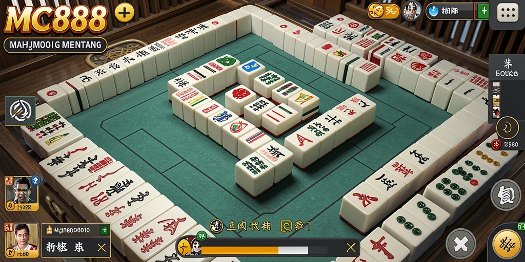 Screenshot gameplay MC888 menunjukkan aksi seru permainan Mahjong.