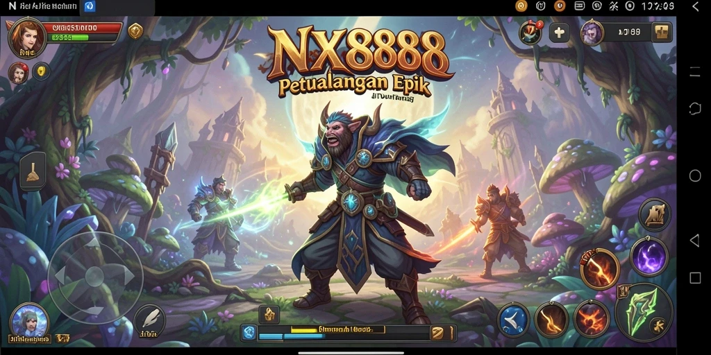 Gameplay NX888 menunjukkan dunia petualangan yang penuh warna dan tantangan.