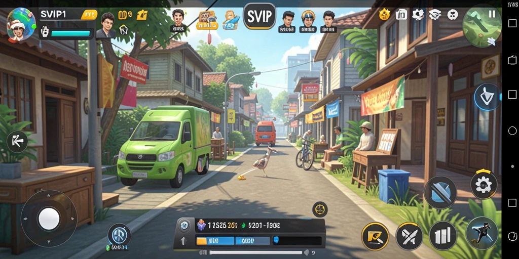 Tampilan gameplay SVIP1 yang menampilkan interaksi karakter dan dunia yang dinamis.